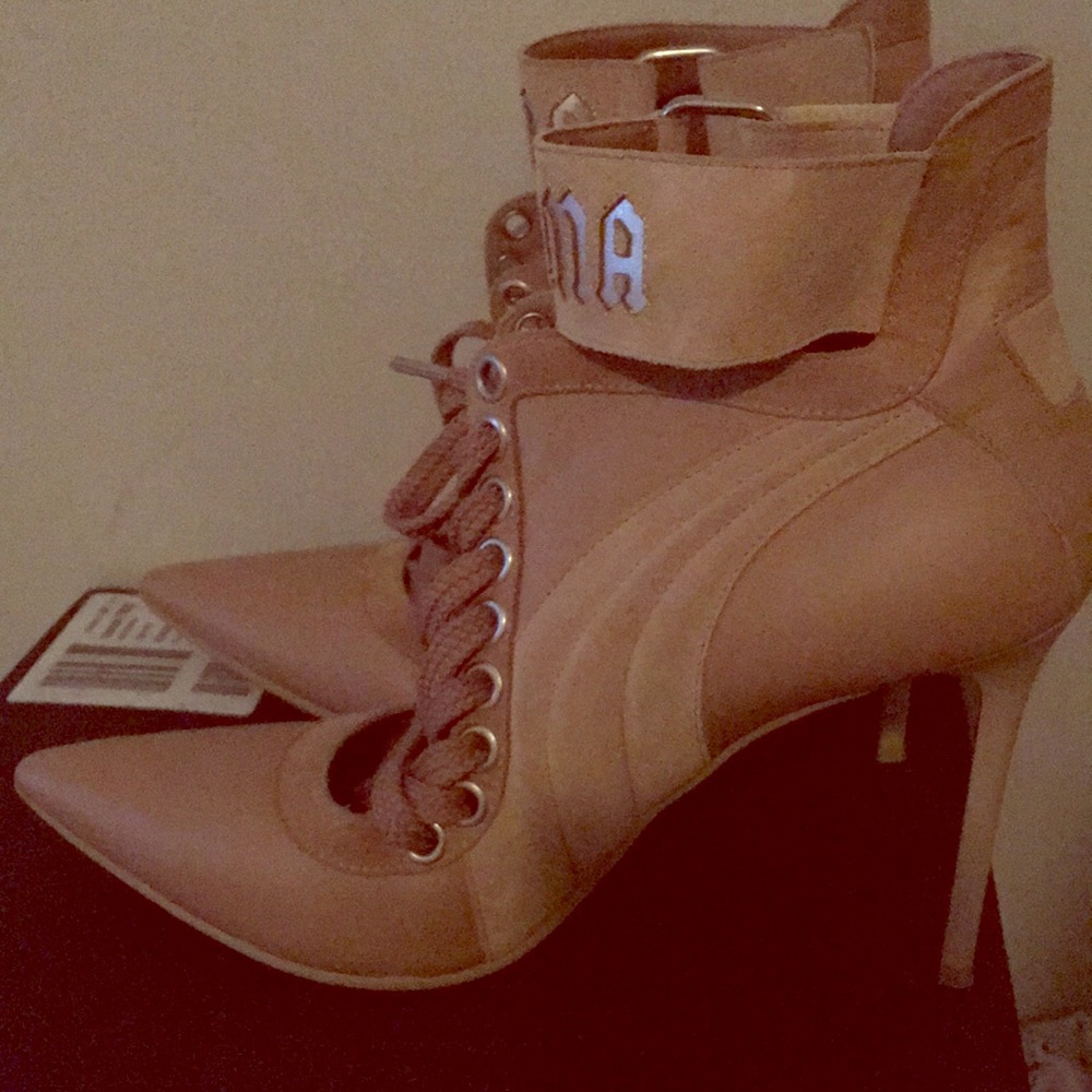 Size 10 Fenty Puma Heels in Wheat
